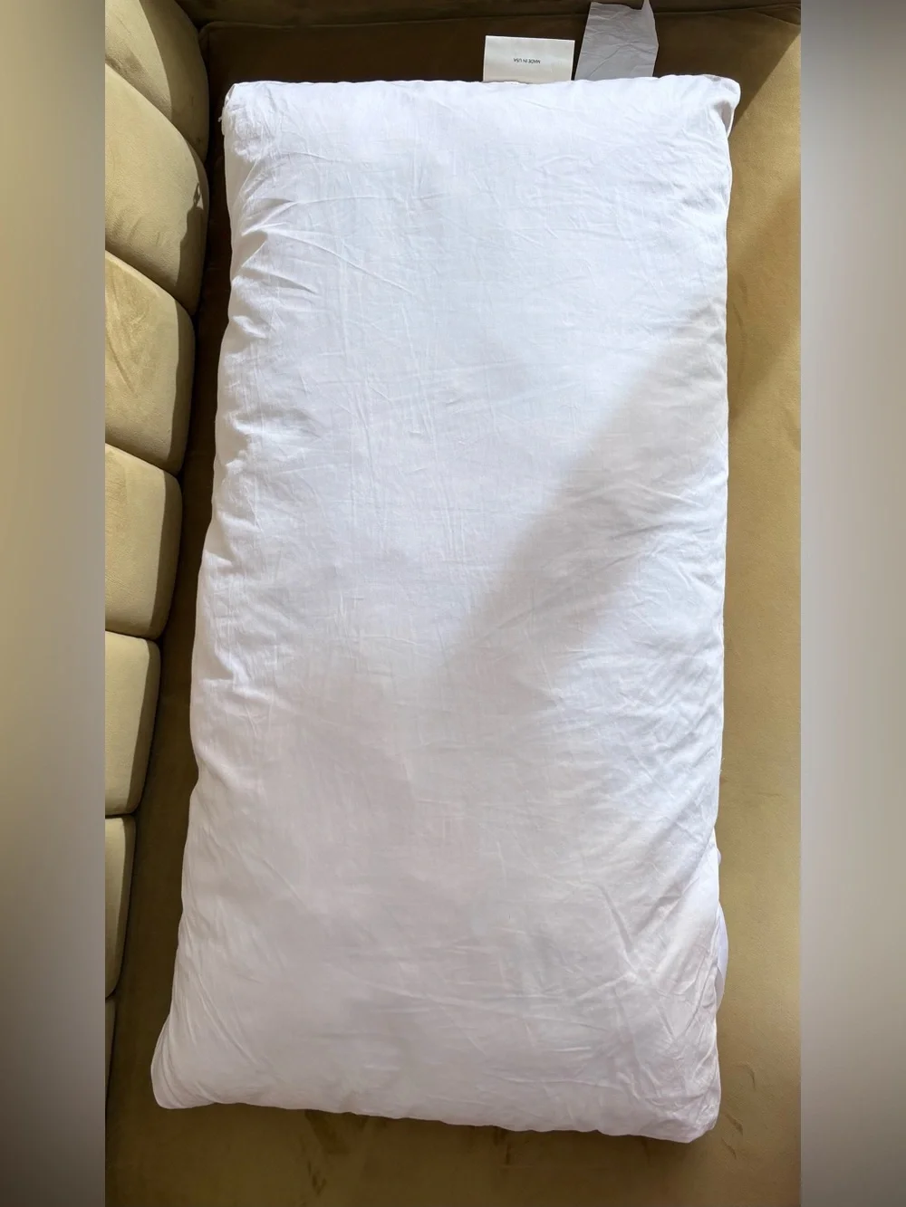 The Futon Shop Organic Cotton Buckwheat King Pillow 20x36 USA New In Case